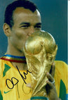 Cafu SIGNED 12X8 PHOTO BRAZIL WORLD CUP WINNER AFTAL COA (9161)