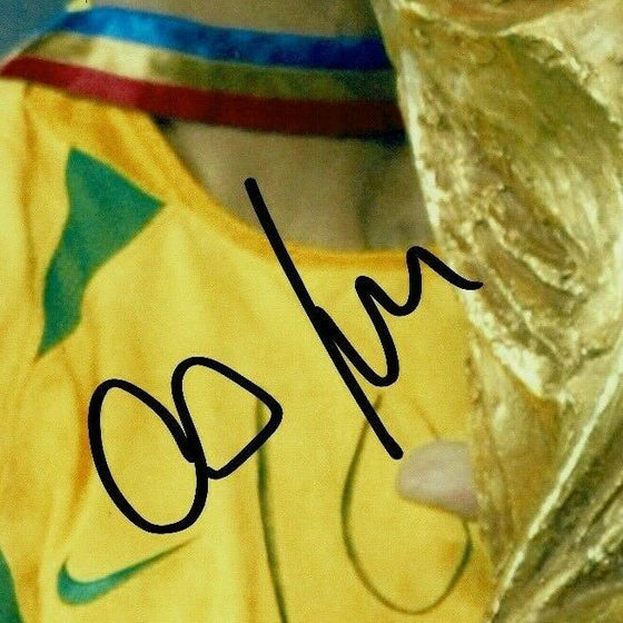 Cafu SIGNED 12X8 PHOTO BRAZIL WORLD CUP WINNER AFTAL COA (9161)