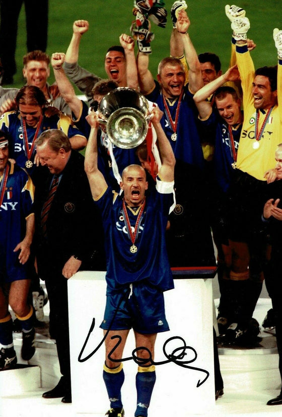 Gianluca Vialli Signed 12X8 Photo U.C. Sampdoria & ITALY ITALIA AFTAL COA (1820)