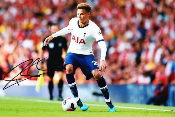 Dele Alli Signed 12X8 Photo ENGLAND SPURS Tottenham Hotspur AFTAL COA (1499)