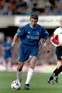  Dan Petrescu Signed 12X8 Photo Chelsea F.C. AFTAL COA (1604)