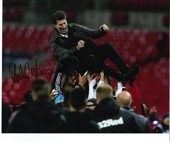 Michael Laudrup Signed 10X8 Photo Swansea City A.F.C. AFTAL COA (1126)