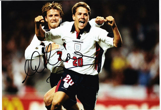 Michael Owen Signed 12X8 Photo England Genuine Autograph AFTAL COA (9145)