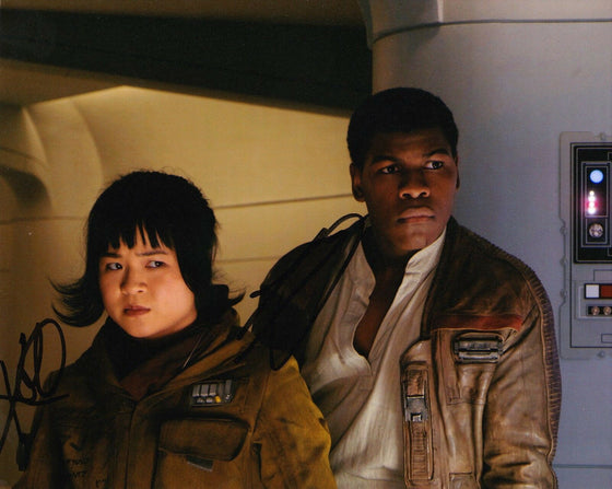 John Boyega & Kelly Marie Tran Signed STAR WARS 10X8 Photo AFTAL COA (5222)