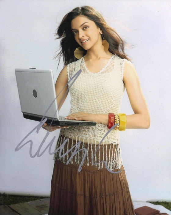 Deepika Padukone SIGNED 10X8 Photo Bollywood Superstar AFTAL COA (5351)