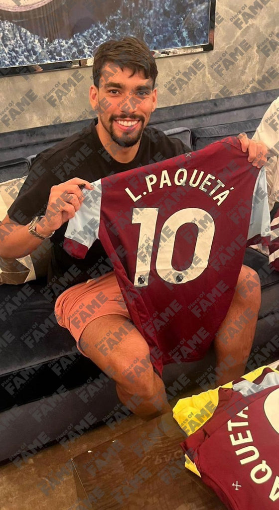 Lucas Paqueta SIGNED West Ham United Shirt PRIVATE SIGNING AFTAL COA