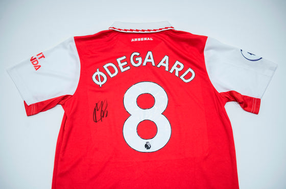 Martin Odegaard SIGNED Arsenal F.C. Shirt Genuine Signature AFTAL COA