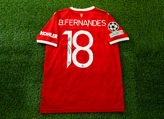 Bruno Fernandes Signed Manchester United F.C. Shirt AFTAL COA