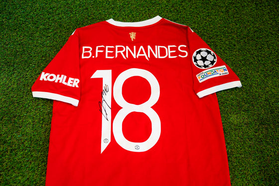 Bruno Fernandes Signed Manchester United F.C. Shirt AFTAL COA