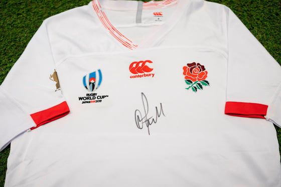 Owen Farrell SIGNED 2019 Rugby World Cup Jersey AFTAL COA