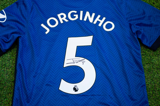 Jorginho Signed Chelsea SHIRT Genuine Signature AFTAL COA