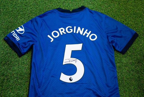 Jorginho Signed Chelsea SHIRT Genuine Signature AFTAL COA