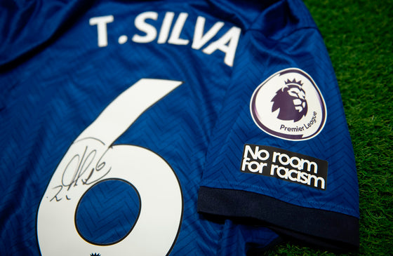 Thiago Silva Signed Chelsea F.C. SHIRT Genuine Signature AFTAL COA (B)