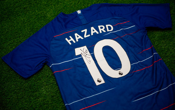 Eden Hazard Signed Chelsea F.C. Shirt Genuine Signature AFTAL COA