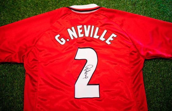 Gary Neville Signed Jersey Manchester United F.C. Genuine Signature AFTAL COA