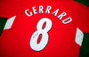 Steven Gerrard Signed Liverpool SHIRT Genuine Signature Istanbul AFTAL COA