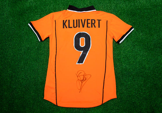 Patrick Kluivert Signed Holland Shirt Genuine Autograph Signature AFTAL COA (B)