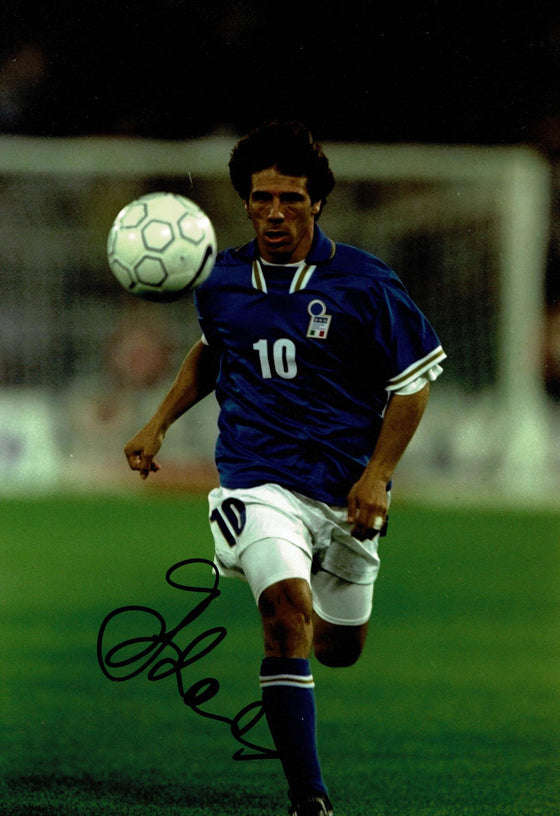 Gianfranco Zola Signed 12X8 Photo Genuine Autograph Italy ITALIA AFTAL COA (1429