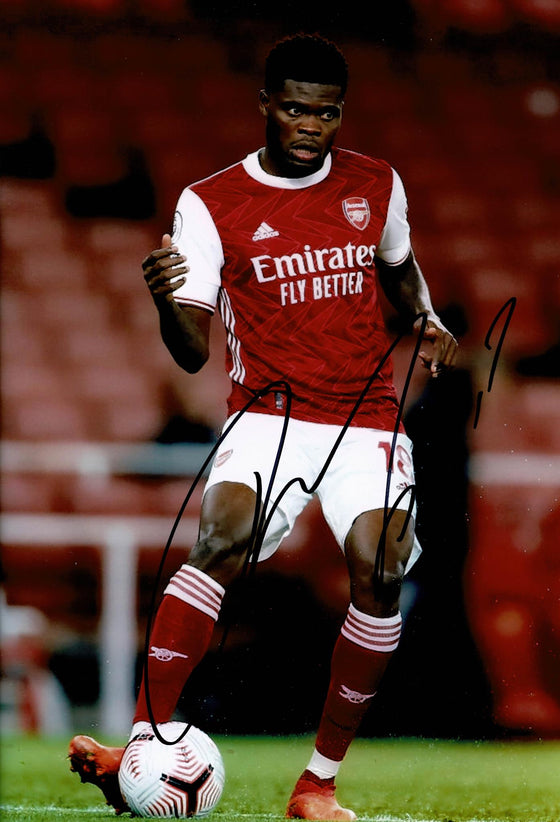 Thomas PARTEY Signed 12X8 Photo Arsenal F.C. AFTAL COA (1428)