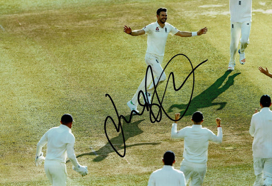 James Anderson Signed 12X8 Photo England Cricket Legend AFTAL COA (2659)