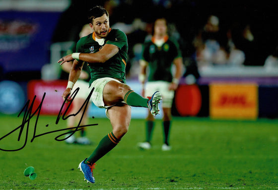 Handre Pollard Signed 12X8 Photo Genuine Signature South Africa AFTAL COA (2225)