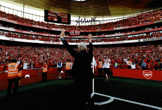 Arsene Wenger Signed 12X8 Arsenal F.C. PHOTO Autograph AFTAL COA (1711)