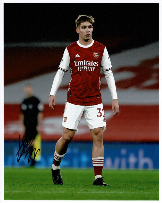 Emile Smith Rowe Signed Arsenal 10X8 Photo Genuine Signature AFTAL COA (1227)