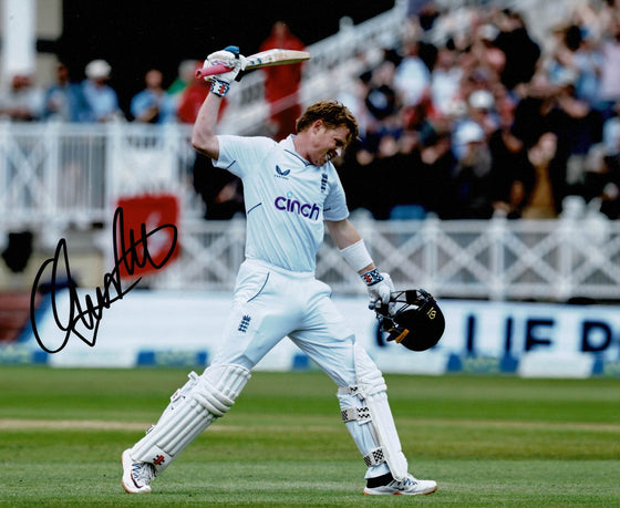 Ollie Pope Signed 10X8 Photo ENGLAND Cricket AFTAL COA (2537)