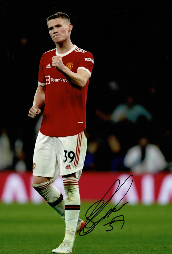 Scott McTominay Signed 12X8 Photo Manchester United F.C. AFTAL COA (1476)