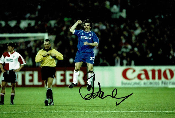 Gianfranco Zola Signed 12X8 Photo Chelsea FC Genuine Signature AFTAL COA (1540)