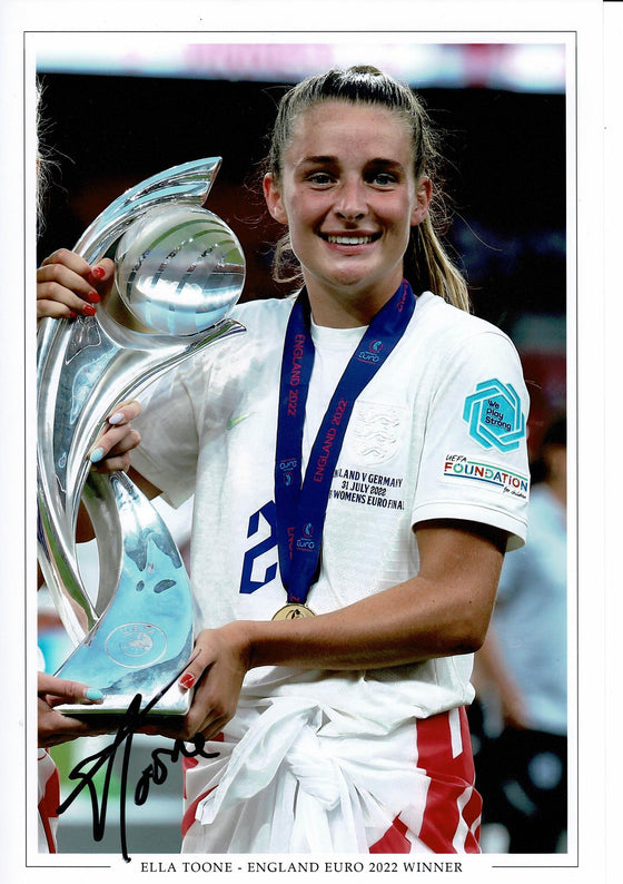 Ella Toone Signed 12X8 England Euros 2022 Genuine Autograph AFTAL COA (9153)