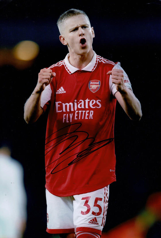 Oleksandr Zinchenko Signed 12X8 Photo Arsenal FC AFTAL COA (1634)