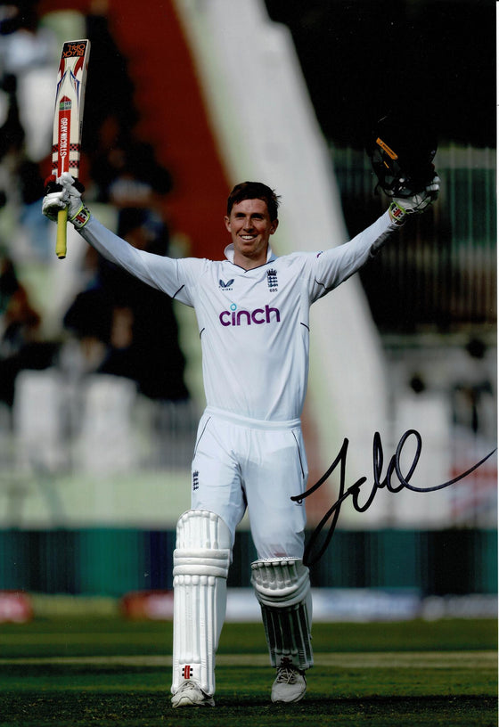 Zak Crawley Signed 12X8 Photo England CRICKET Ashes AFTAL COA (2580)