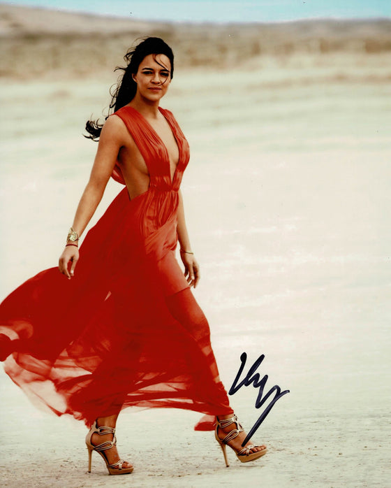 Michelle Rodriguez Signed 10X8 Photo FAST & FURIOUS AFTAL COA (5667)