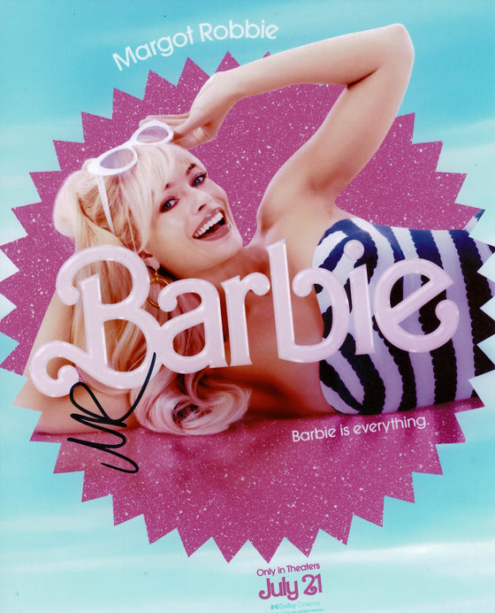 Margot Robbie Signed 10X8 Photo Barbie The Movie AFTAL COA (5173)