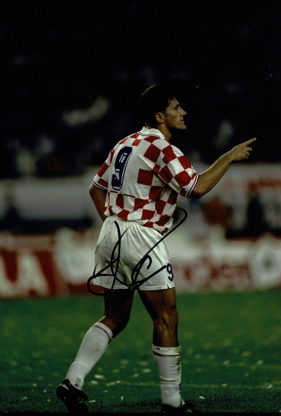 Davor Suker Signed 12X8 Photo Croatia & Real Madrid GENUINE Autograph AFTAL 1871