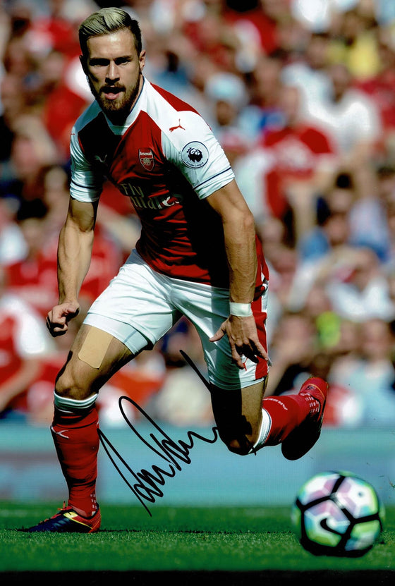 Aaron Ramsey Signed 12X8 Photo Arsenal F.C. Genuine Signature AFTAL COA (1904)