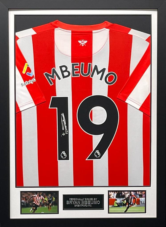 Bryan Mbeumo Signed & Framed Brentford F.C. Jersey AFTAL COA