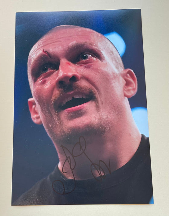 Oleksandr Usyk Signed 12X8 Photo AJ FIGHT Ukraine Genuine Signature AFTAL COA (F