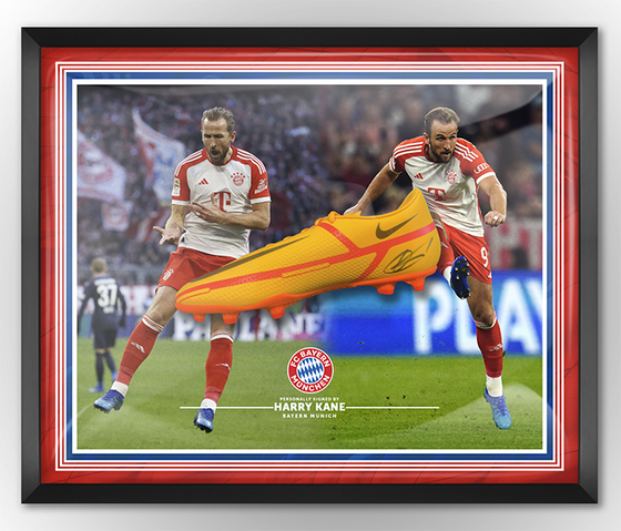 Harry Kane Signed & Framed Football Boot Bayern Munich & England AFTAL COA