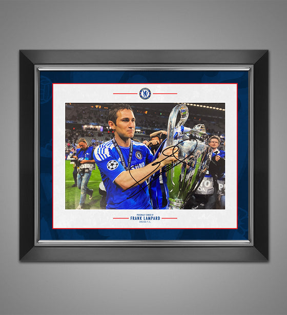 Frank Lampard Signed & Framed 12X8 Photo Chelsea F.C Genuine Signature AFTAL COA