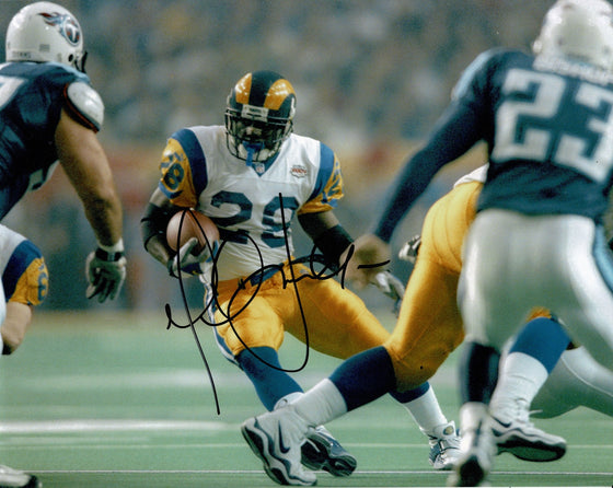 Marshall Faulk Signed 10X8 Photo St. Louis Rams AFTAL COA (A)