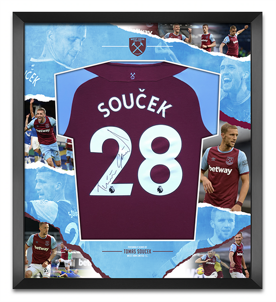 Tomas Soucek SIGNED & FRAMED West Ham United F.C. JERSEY AFTAL COA (B)