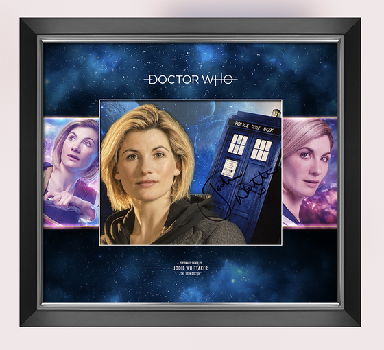 Jodie Whittaker SIGNED & FRAMED 10X8 Photo Dr Who Signed AFTAL COA (A)