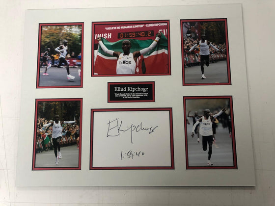 Eliud Kipchoge Signed Photo Display Iconic Marathon Runner AFTAL COA (A)