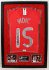 Nemanja Vidic Signed & FRAMED Shirt Manchester United Look Exact Proof AFTAL COA