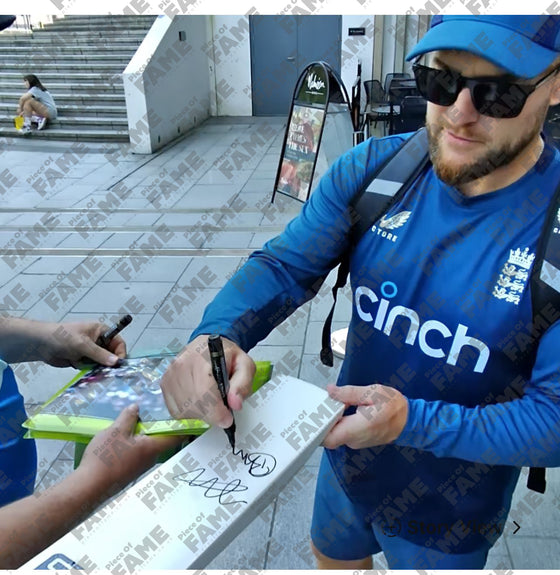 England Signed Cricket Bat By 12 2023 ASHES INC BEN STOKES & JOE ROOT AFTAL COA